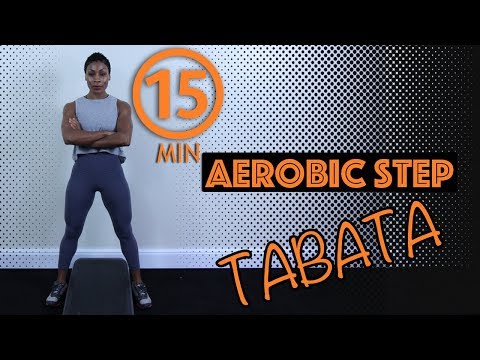 15 Minute Quick Tabata HIIT Aerobic Step Workout | At Home Fat Burning Exercises