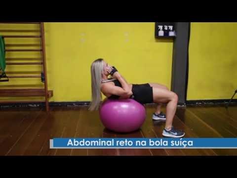 Abdominal reto na bola suíça