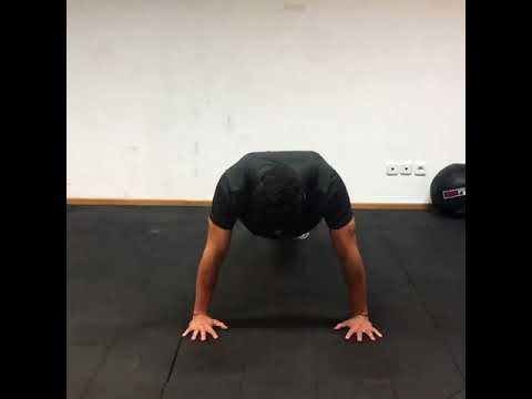 Exemplificação da técnica de Flexão de Braços com Impulsão