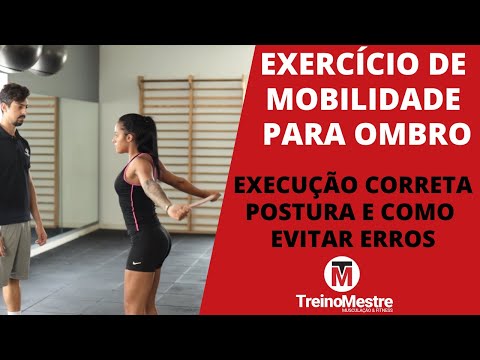 Exercício de mobilidade para ombro com elástico