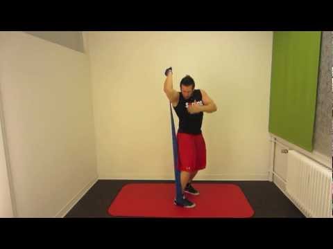 Triceps exercise with thera band