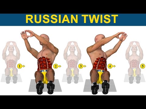 Exercícios para abdominais Russian twist