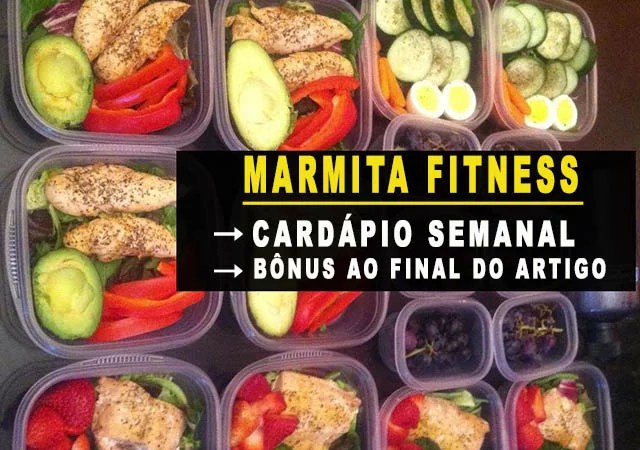 MARMITA FITNESS: Dicas com Cardápio semanal completo! - Treino Mestre