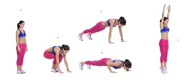 Burpee treino HIIT para emagrecer