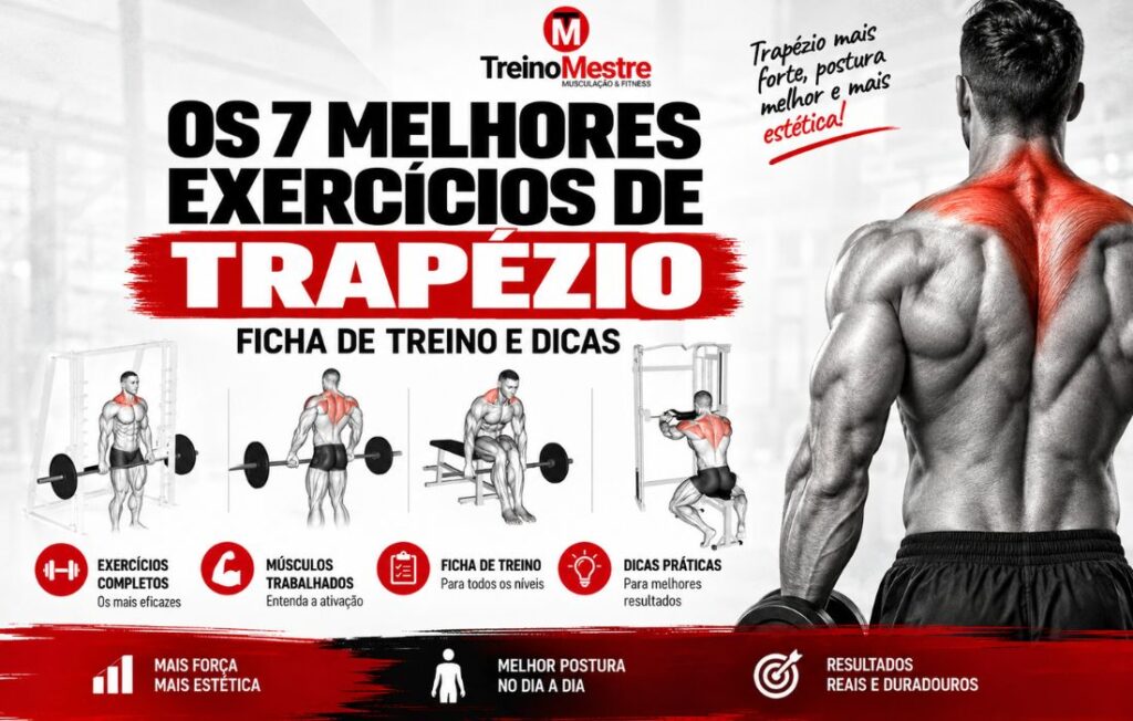 Melhores Exercícios de Trapézio, Ficha de Treino