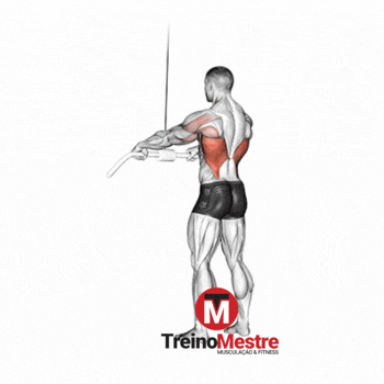 Pulldown com braços estendidos