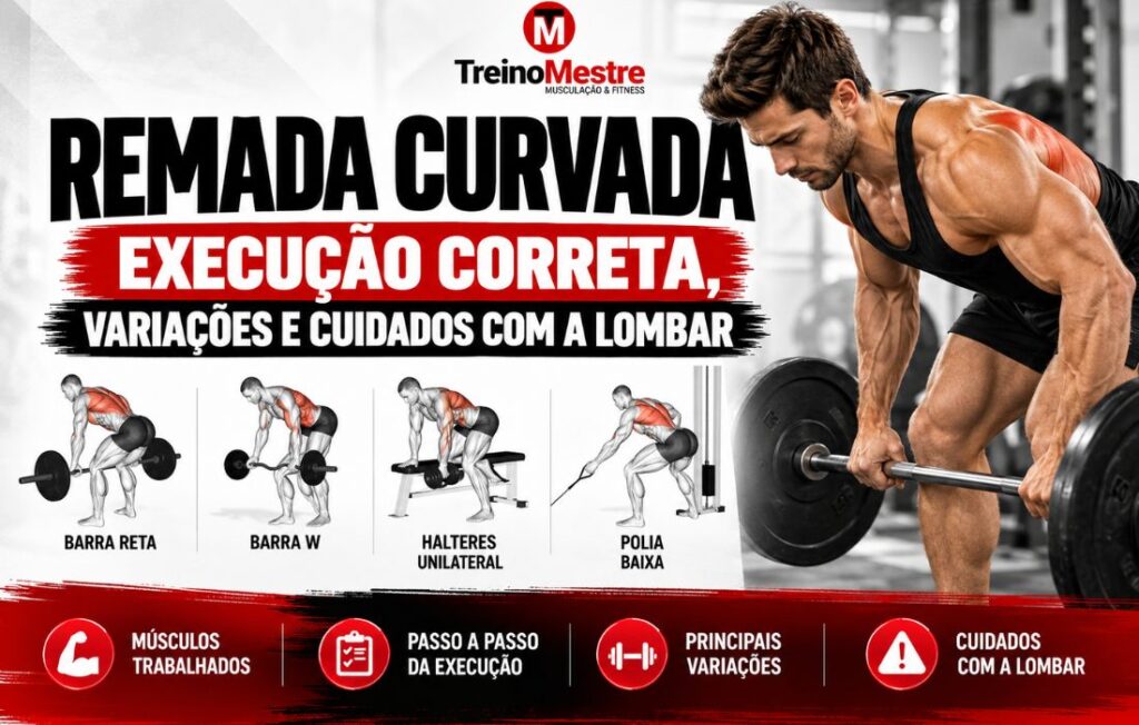 Remada Curvada: Execução Correta, Variações e Cuidados com a Lombar Remada Curvada Execução Correta, Variações e Cuidados com a Lombar