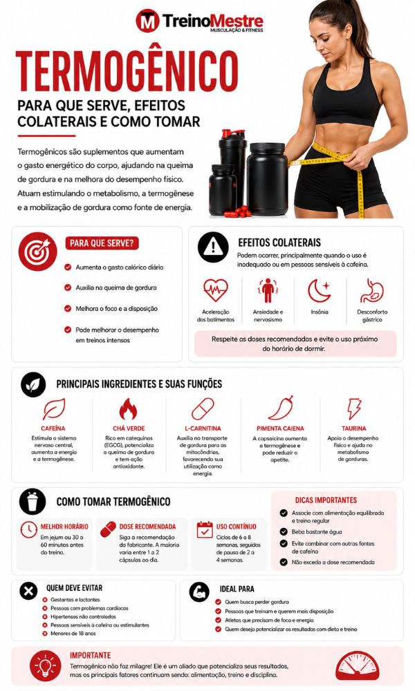 termogenico para que serve, como tomar benefícios efeito colaterais