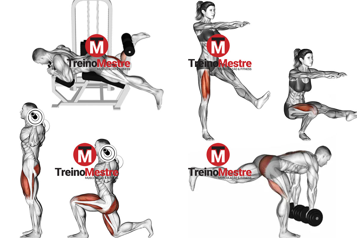 exercícios unilaterais pernas e gluteos