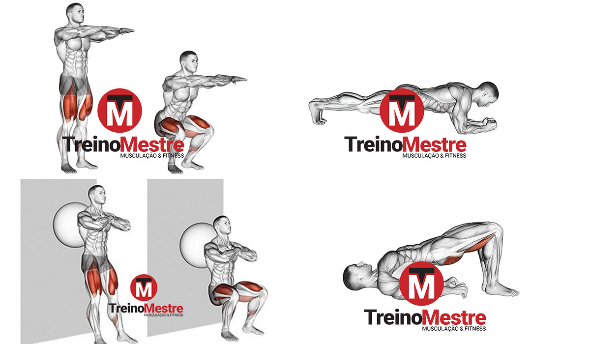 Outubro 2013  Exercícios isométricos, Agachamento beneficios, Treinos de  musculação